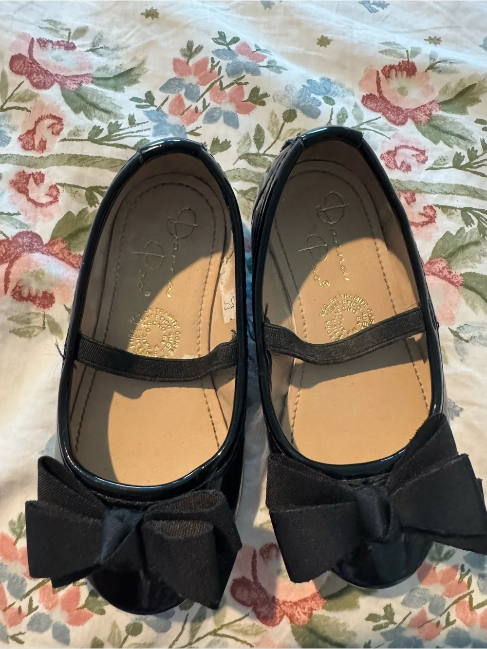 Girls Black Patent Bow Mary Jane Dress Shoes